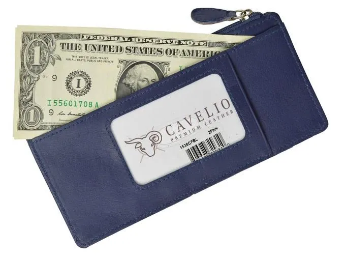 Slim Genuine Leather Credit Card Wallet Unisex / Assorted Colors