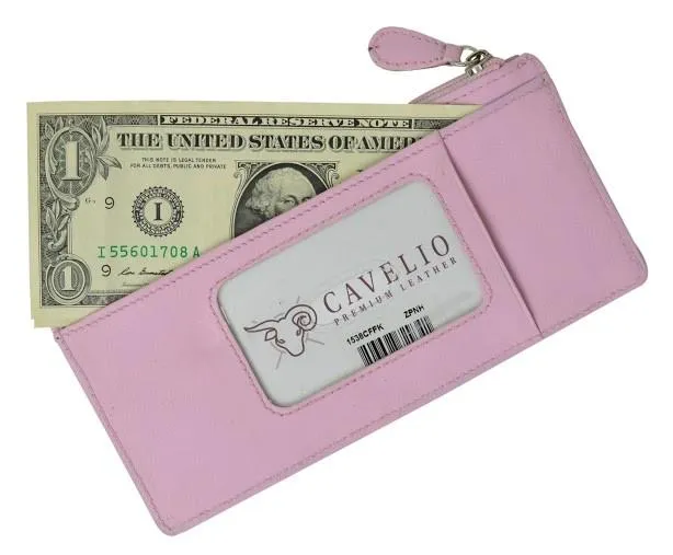 Slim Genuine Leather Credit Card Wallet Unisex / Assorted Colors