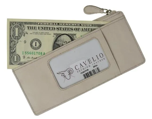 Slim Genuine Leather Credit Card Wallet Unisex / Assorted Colors