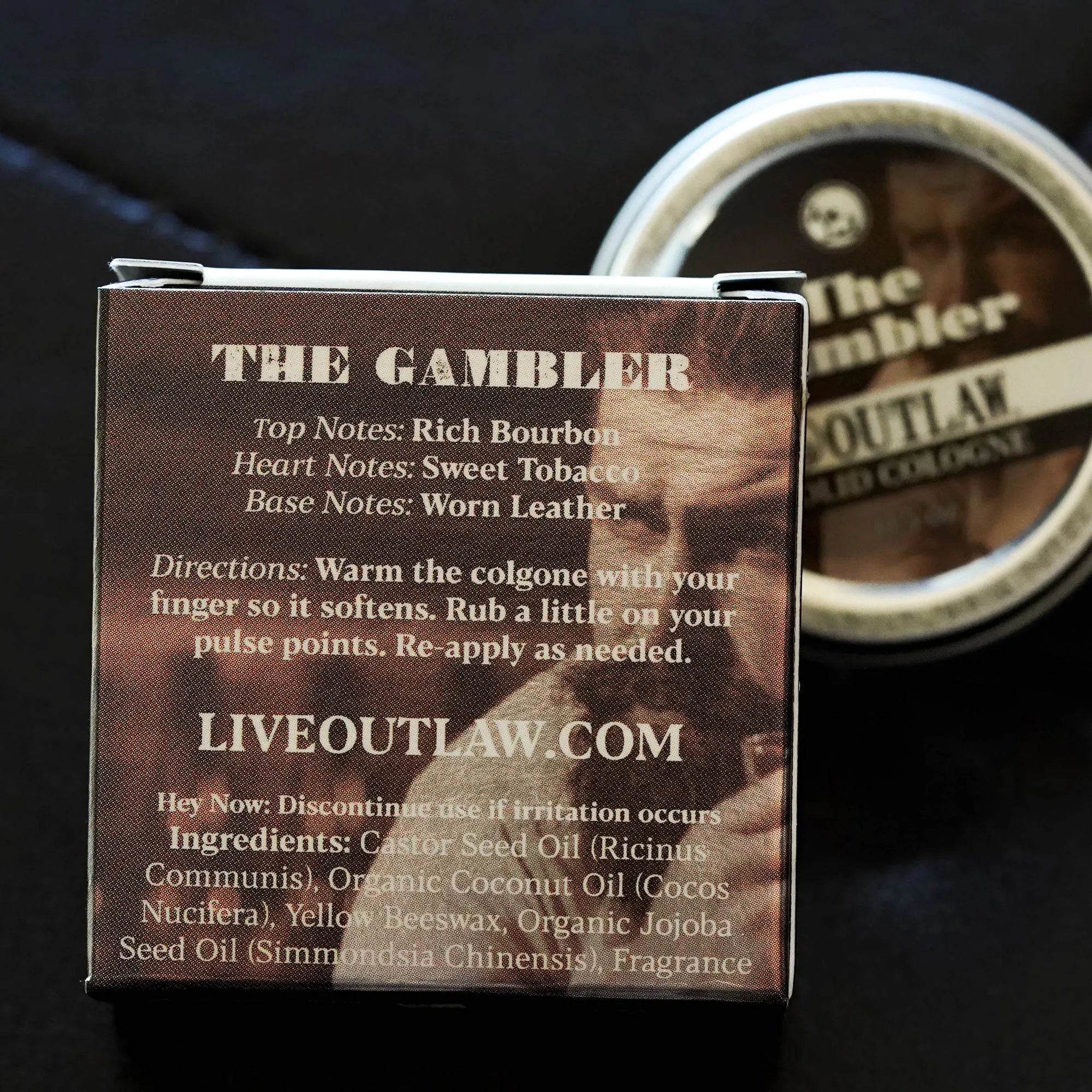 The Gambler Bourbon, Tobacco & Leather Solid Cologne