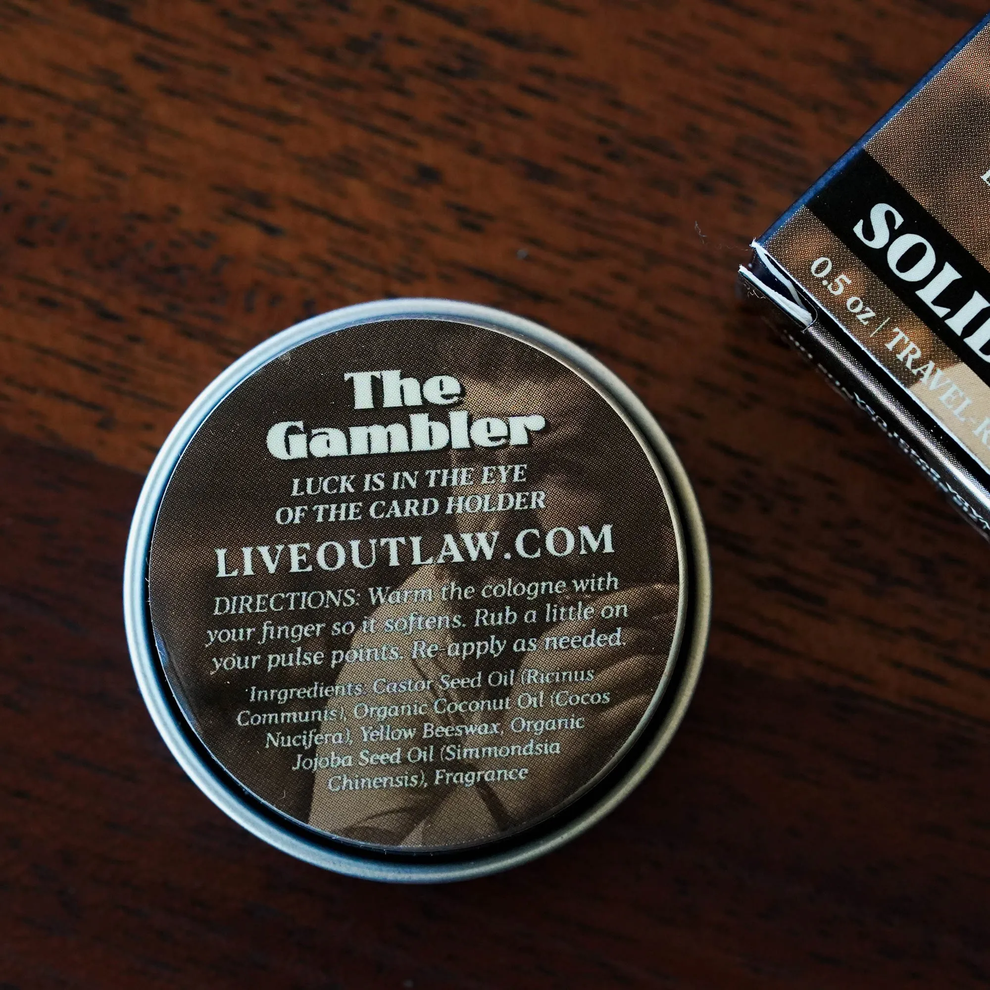 The Gambler Bourbon, Tobacco & Leather Solid Cologne