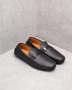 Tomaz C495 Men's Buckle Moccasins (Black)