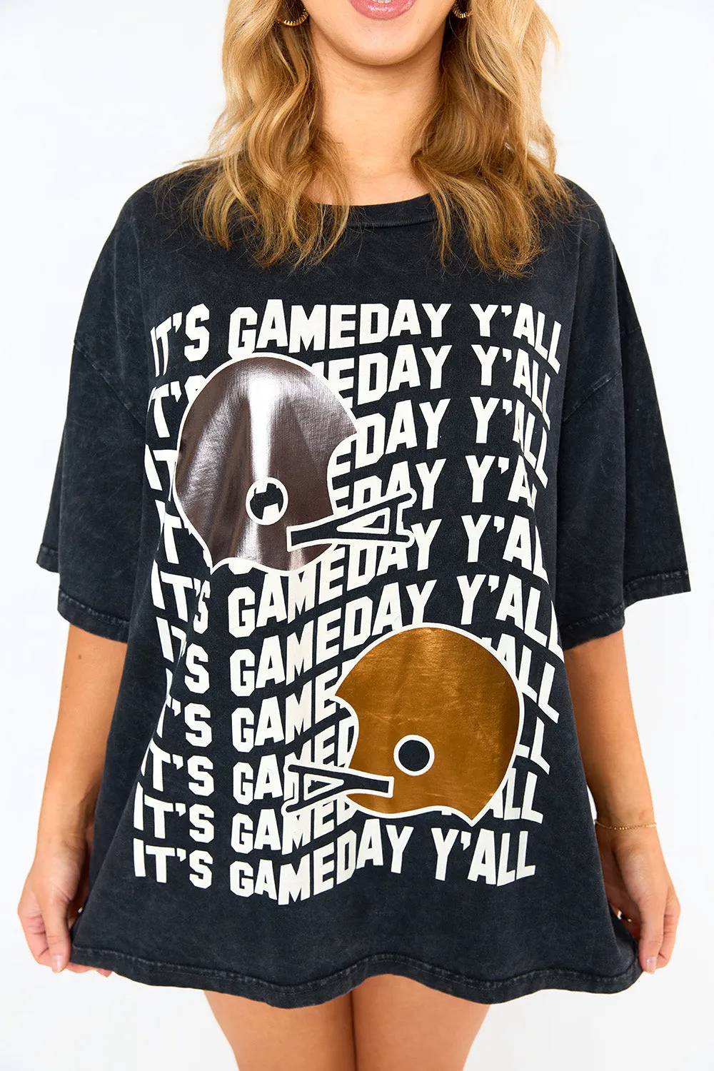 Travis Oversized Graphic Tee - Gameday Helmets