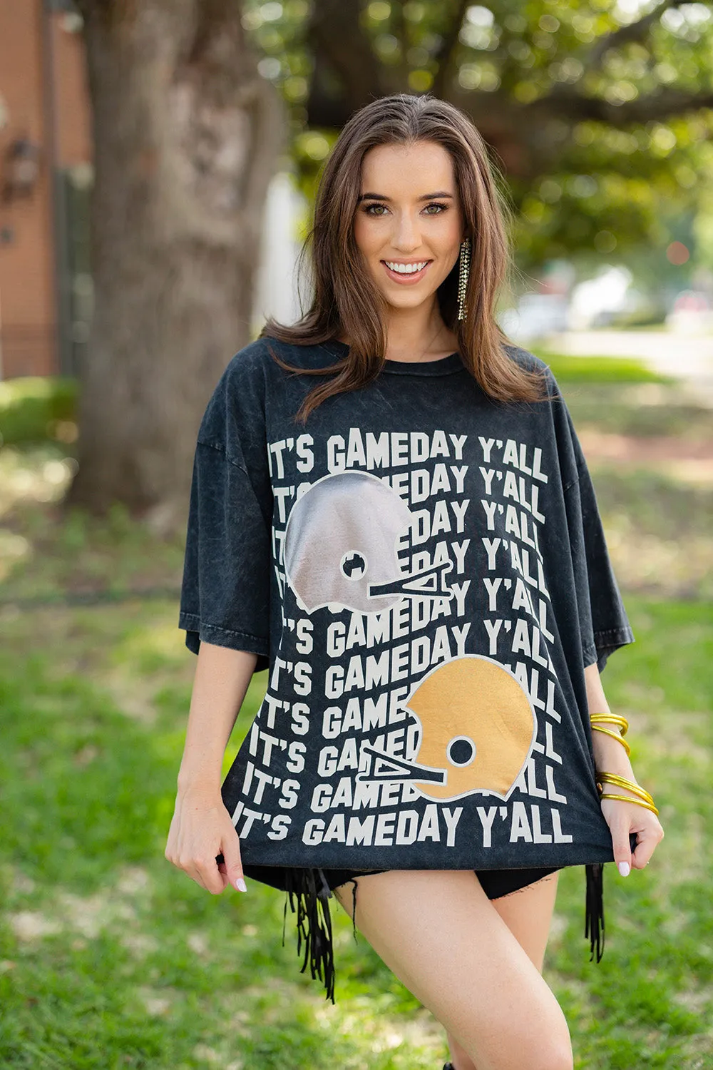 Travis Oversized Graphic Tee - Gameday Helmets