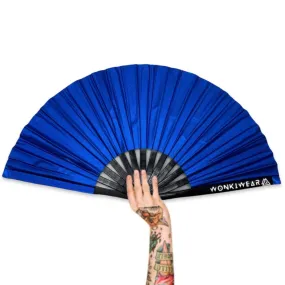 XL Festival Fan - Shimmery Metallic, Cobalt Blue